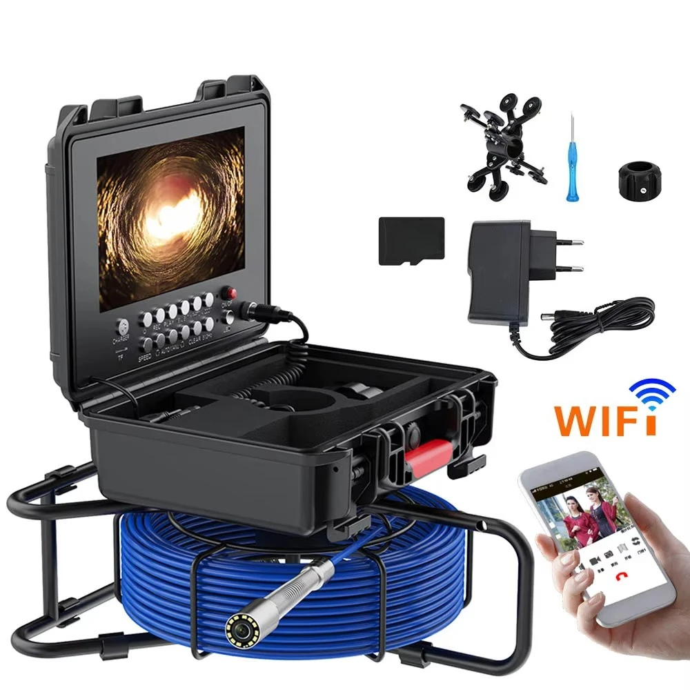 9in Ultra Wireless WiFi/DVR Distance Counter Pipe Sewer Inspection Video ,Drain Industrial
9in Ultra Wireless WiFi/DVR Distance Counter Pipe Sewer Inspection Video ,Drain Industrial