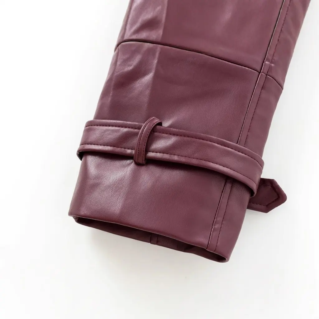 Women's Short Leather Motorcycle Jacket Fashion Catwalk Profile Shoulder Coat European And American Style Women's Clothing
Women's Short Leather Motorcycle Jacket Fashion Catwalk Profile Shoulder Coat European And American Style Women's Clothing