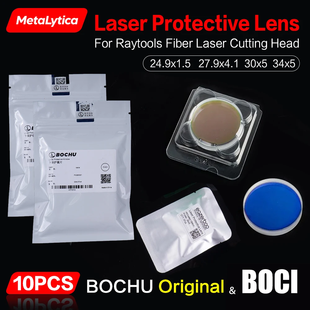BOCI Laser Protective lens D25.4T4 D34T5 D21.5T2 15kw 20kw 30kw For Laser cuttting head Protective Lens BLT4101/BLT4102/BLT6101H
BOCI Laser Protective lens D25.4T4 D34T5 D21.5T2 15kw 20kw 30kw For Laser cuttting head Protective Lens BLT4101/BLT4102/BLT6101H
