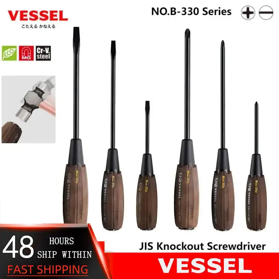 VESEEL B-330 Series JIS Phillips Screwdriver Knockout Slotted PH1 PH2 PH3 SL5.5 SL6 SL8 Japan Manual Tools
VESEEL B-330 Series JIS Phillips Screwdriver Knockout Slotted PH1 PH2 PH3 SL5.5 SL6 SL8 Japan Manual Tools