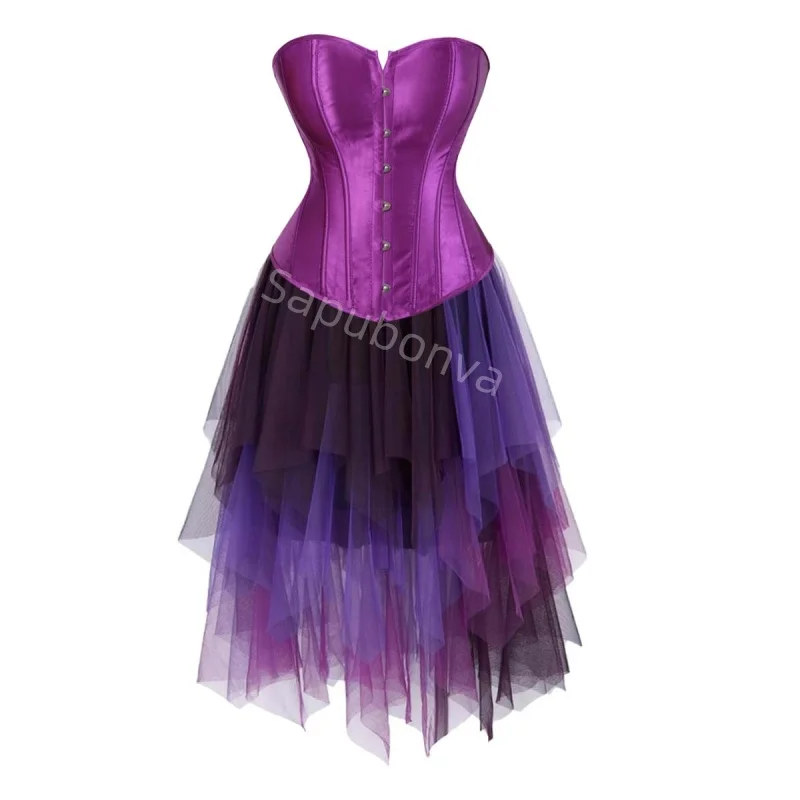 Корсетное платье-костюм, сексуальный комплект с юбкой, с пышной юбкой, для вечеринок, в стиле бурлеск, винтажный, средневековый наряд для женщин, большие размеры
Корсетное платье-костюм, сексуальный комплект с юбкой, с пышной юбкой, для вечеринок, в стиле бурлеск, винтажный, средневековый наряд для женщин, большие размеры