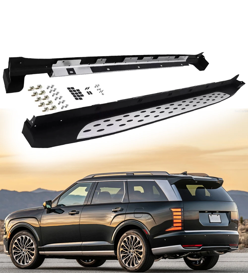 Подносы для Hyundai Palisade 2026. | 2 шт. фиксированные боковые ступеньки, боковая педаль, рельсовая доска | Комплект болтов без сверла | Автомобильные аксессуары 
Подносы для Hyundai Palisade 2026. | 2 шт. фиксированные боковые ступеньки, боковая педаль, рельсовая доска | Комплект болтов без сверла | Автомобильные аксессуары