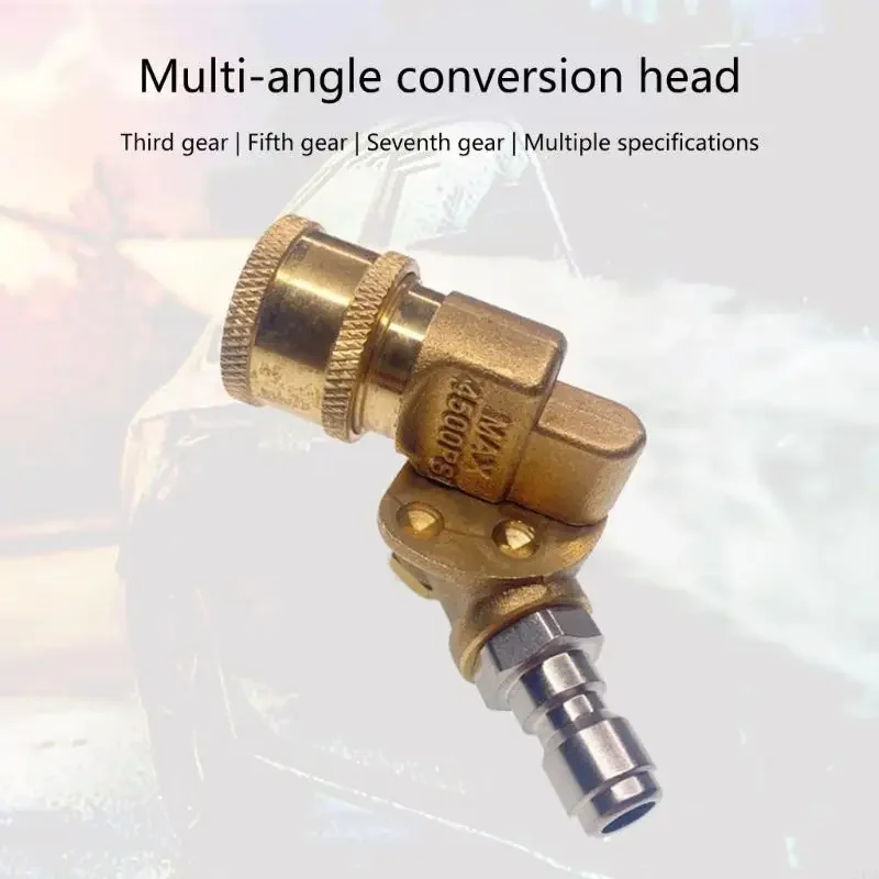 Pivoting Coupler With 1/4" 5-speed Adjustable Joint Quick Connection Pressure Washer Attachment for Car Cleaning
Pivoting Coupler With 1/4" 5-speed Adjustable Joint Quick Connection Pressure Washer Attachment for Car Cleaning