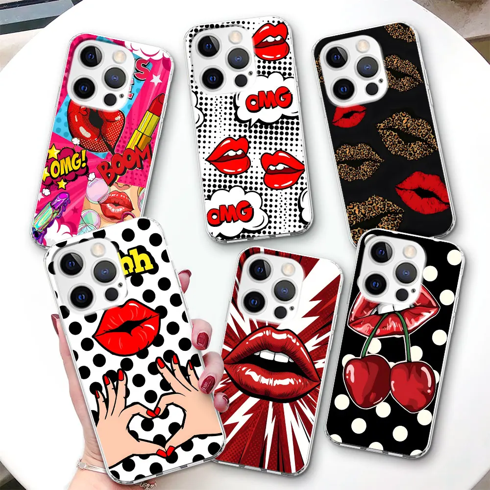 Kiss Red Lips Case for iPhone 17 Air 14 12 15 Pro 7 8 Plus 13 Mini XR X 6 XS Max 6S TPU Shockproof Transparent Phone Cover Shell
Kiss Red Lips Case for iPhone 17 Air 14 12 15 Pro 7 8 Plus 13 Mini XR X 6 XS Max 6S TPU Shockproof Transparent Phone Cover Shell
