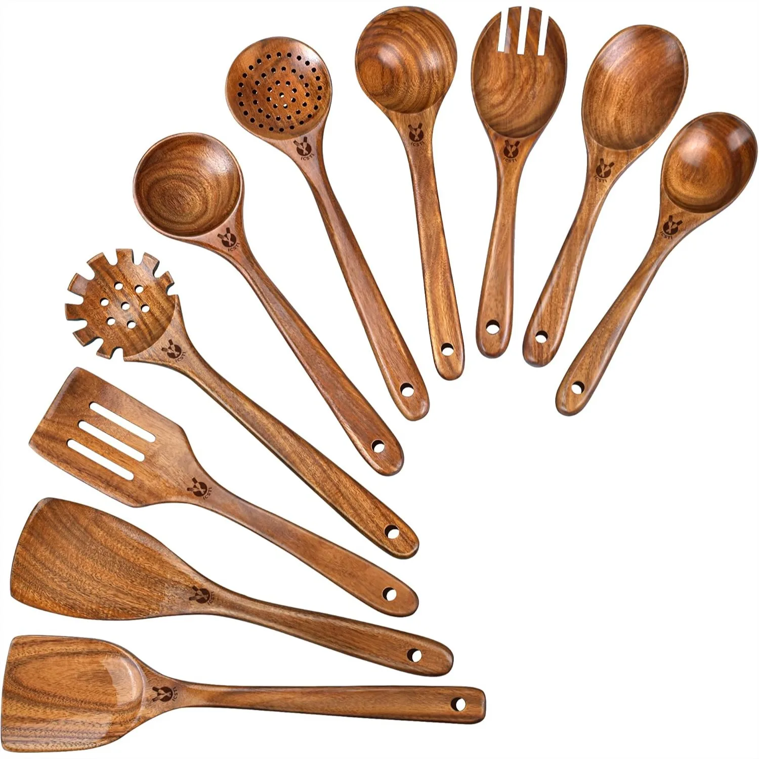 10 Pcs Teak Wood Utensil Set for Cooking, Scratch-Proof & Heat Resistant Kitchen Utensils
10 Pcs Teak Wood Utensil Set for Cooking, Scratch-Proof & Heat Resistant Kitchen Utensils