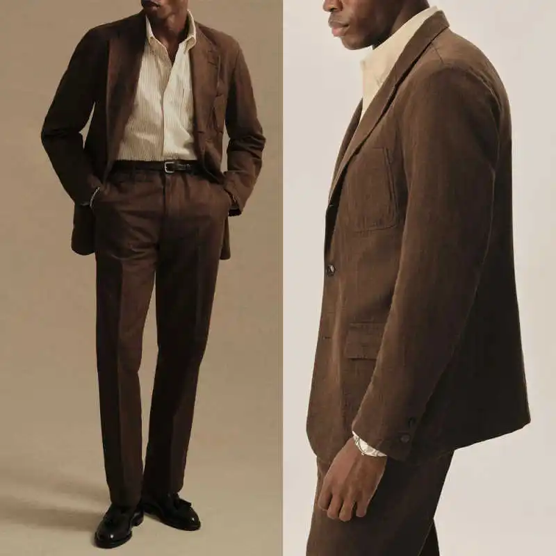 Classic Linen-cotton Wedding Tuxedos Notched Lapel 2 Pcs Slim Fit Men Suit Jacket Pant Casual Groom Evening Blazers Customized
Classic Linen-cotton Wedding Tuxedos Notched Lapel 2 Pcs Slim Fit Men Suit Jacket Pant Casual Groom Evening Blazers Customized