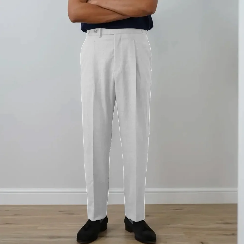 Straight-Leg Trouser for Man Trousers Solid Color Casual Men's Tailoring Pants Polyester Business Work Classic Clothing
Straight-Leg Trouser for Man Trousers Solid Color Casual Men's Tailoring Pants Polyester Business Work Classic Clothing