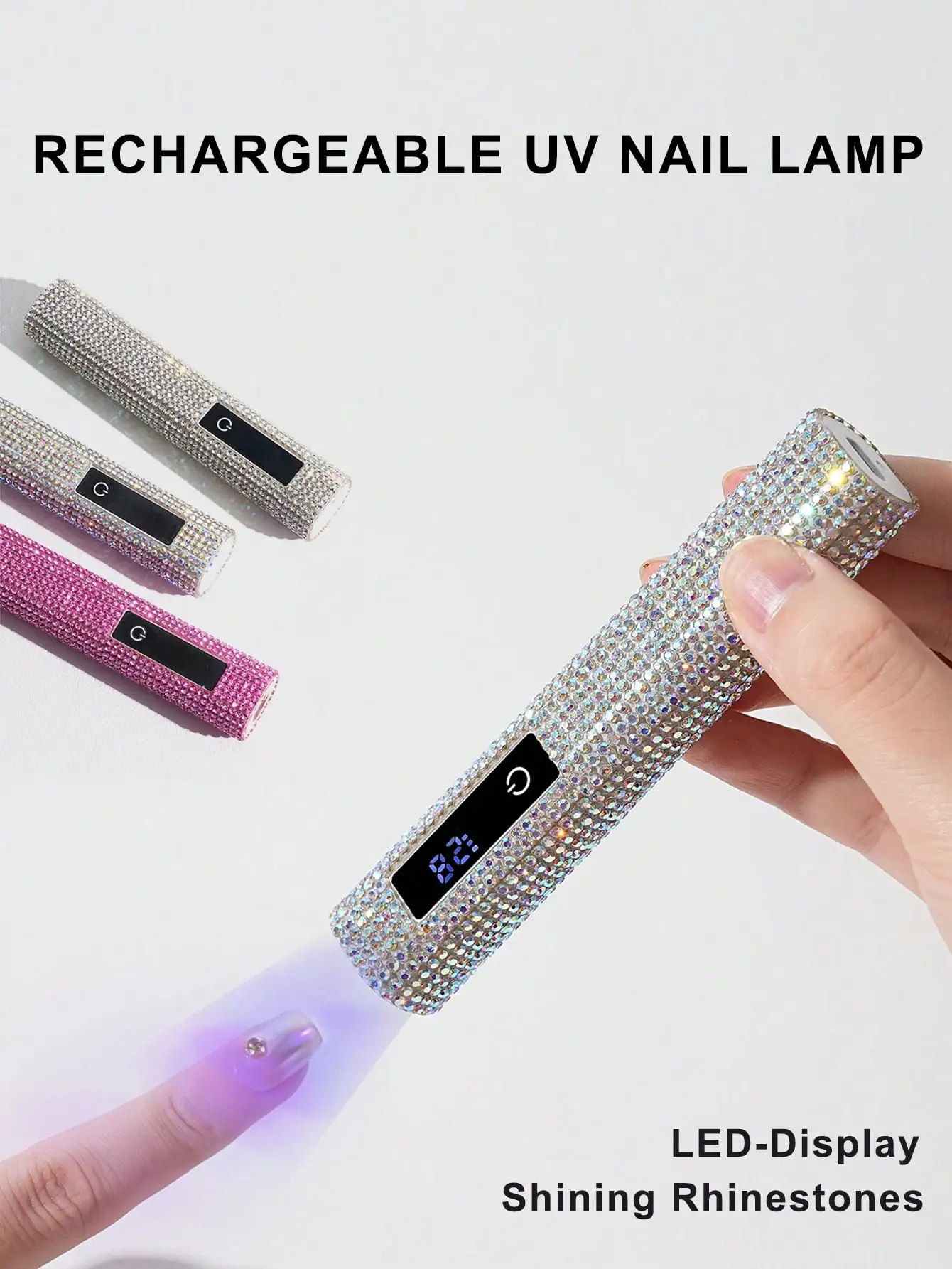 1pc LED UV Diamond Nail Lamp, Portable Nail Curing Light With Touch Display, USB Rechargeable Nail Dryer Lamp For Nail Art, Gel
1pc LED UV Diamond Nail Lamp, Portable Nail Curing Light With Touch Display, USB Rechargeable Nail Dryer Lamp For Nail Art, Gel