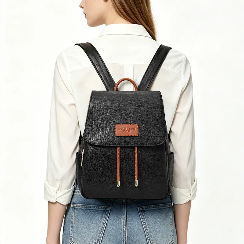 Aidrani Simple Style Black Top Layer Cowhide Women's Backpack New 2026 Fashion Backpack Casual Travel Bag
Aidrani Simple Style Black Top Layer Cowhide Women's Backpack New 2026 Fashion Backpack Casual Travel Bag