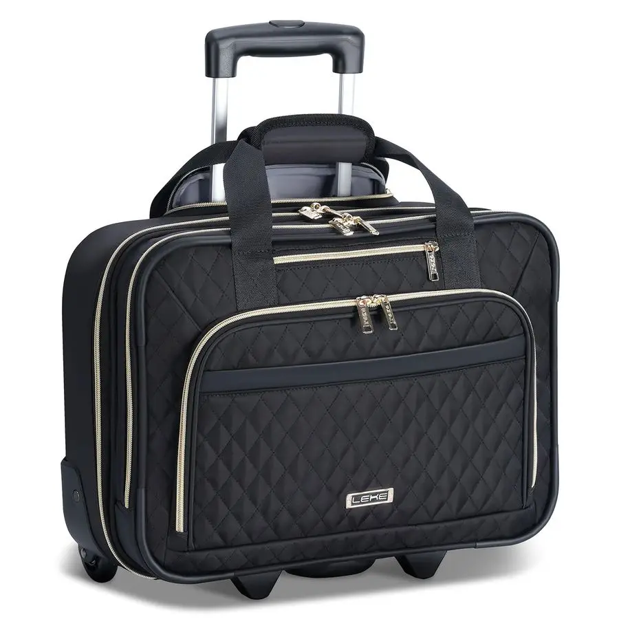 Laptop Bag, Laptop Briefcase on Wheels for Women Fits Up to 15.6Inch Computer Bags Water Resistant for Work Travel and Business,
Laptop Bag, Laptop Briefcase on Wheels for Women Fits Up to 15.6Inch Computer Bags Water Resistant for Work Travel and Business,