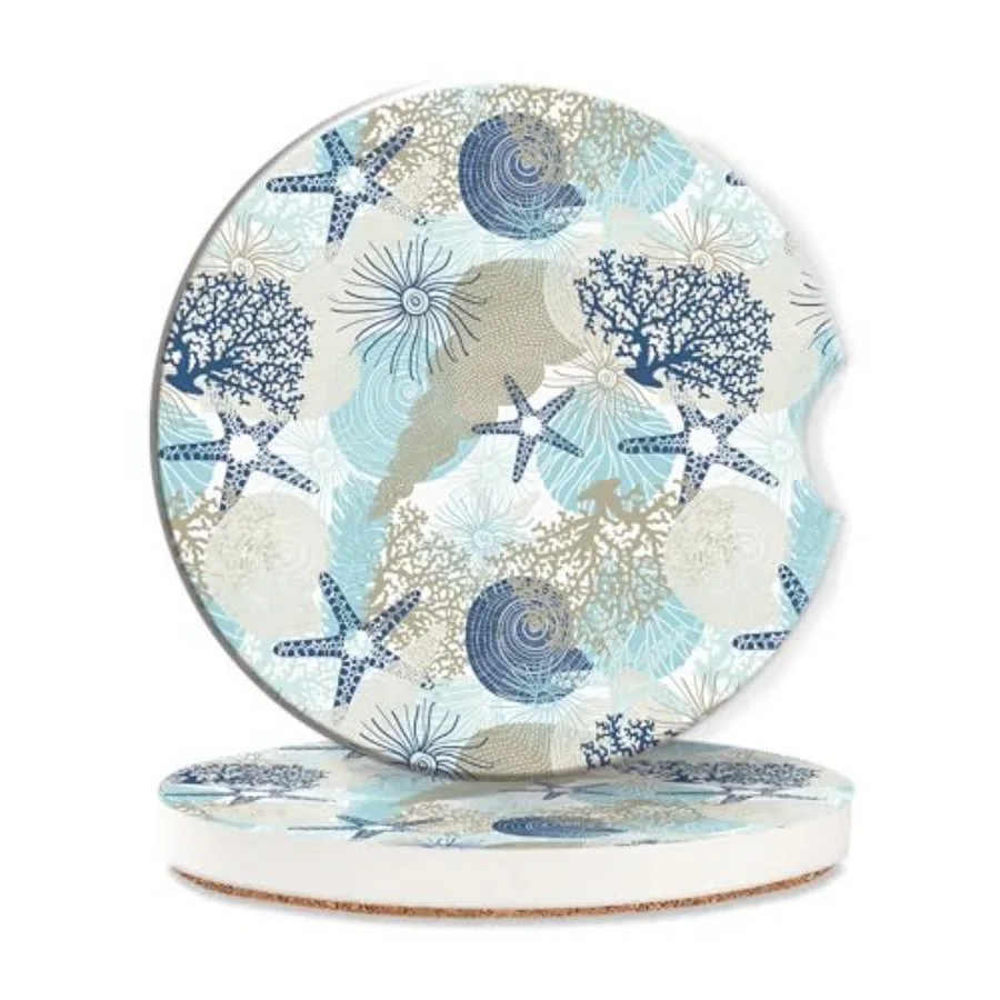 Автомобильные подставки для подстаканников, 2 упаковки, прибрежный пляж, впитывающие керамические подставки, морская звезда, коралл, нескользящие автоаксессуары Inter
Автомобильные подставки для подстаканников, 2 упаковки, прибрежный пляж, впитывающие керамические подставки, морская звезда, коралл, нескользящие автоаксессуары Inter