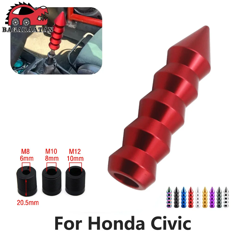 Aluminum Bullet Shape Red Gear Shift Knob M8 M10 M12 For Honda Civic Spiked Spikes Manual Transmission Shift Lever Knob
Aluminum Bullet Shape Red Gear Shift Knob M8 M10 M12 For Honda Civic Spiked Spikes Manual Transmission Shift Lever Knob