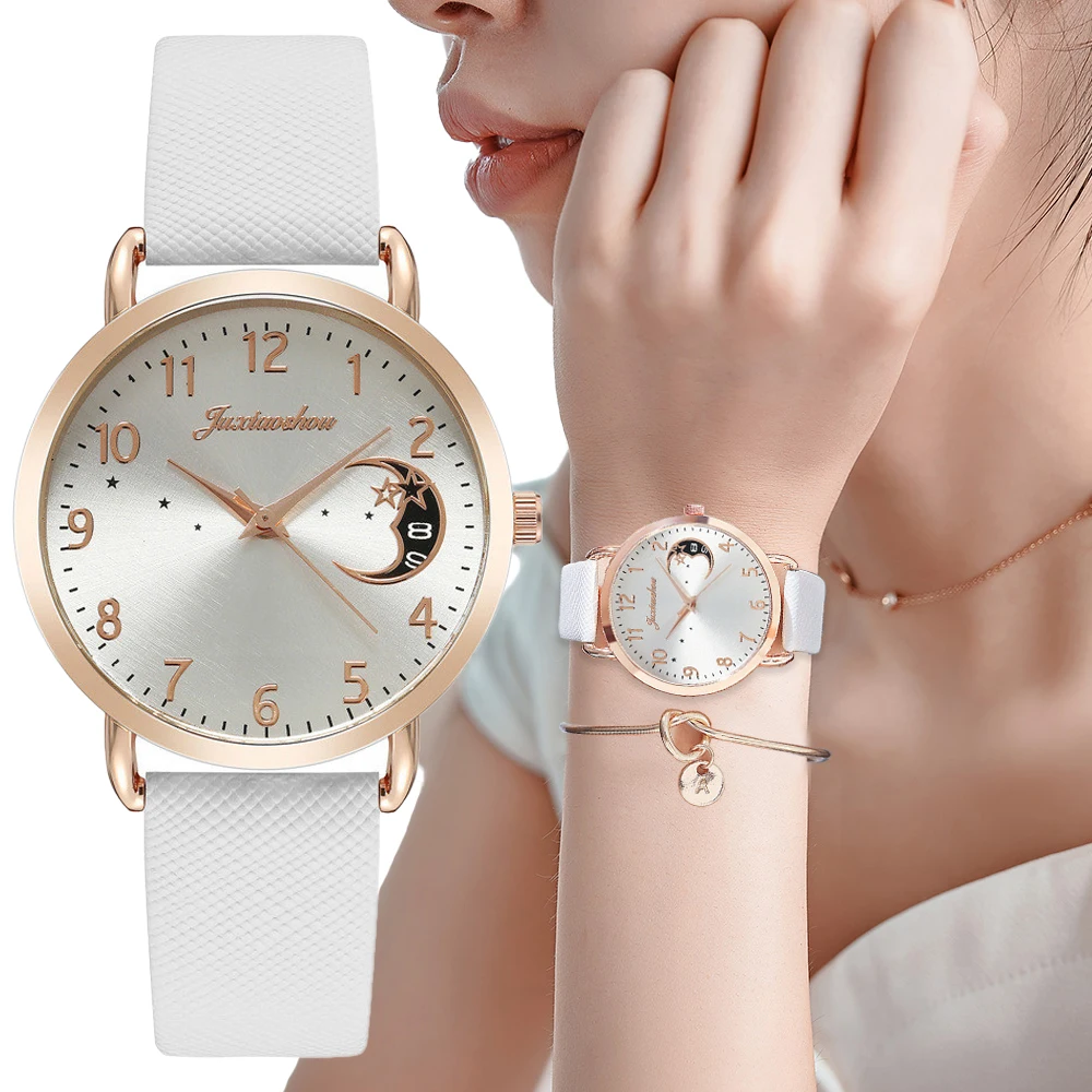 Fashion Ladies 2023 Simple Digital Quartz Watch Casual White Leather Set Rose Gold Bracelet Women's Clock Gift Watches
Fashion Ladies 2023 Simple Digital Quartz Watch Casual White Leather Set Rose Gold Bracelet Women's Clock Gift Watches