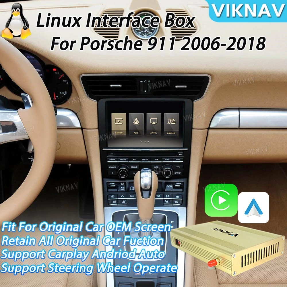 Linux System Decode Box For Porsche 911 2006-2018 Wireless CarPlay Android Auto Only Support OEM Screen
Linux System Decode Box For Porsche 911 2006-2018 Wireless CarPlay Android Auto Only Support OEM Screen