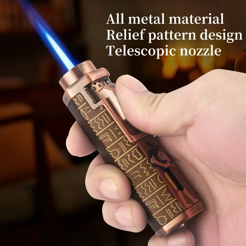 Honest Retro Butane Lighter Windproof Direct Charge Blue Flame Full Metal Material Scalable Spray Port High end Cigar Lighter
Honest Retro Butane Lighter Windproof Direct Charge Blue Flame Full Metal Material Scalable Spray Port High end Cigar Lighter