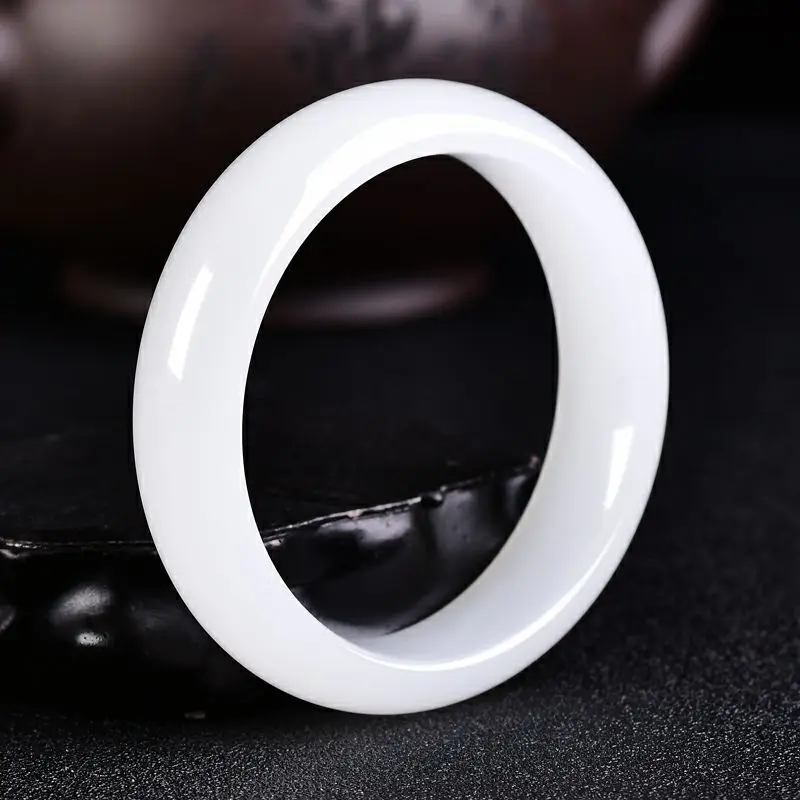 Natural Hetian White Jade Bangle For Women Handmade Exquisite Bangles Healing Bracelets Certified Jewelry Accessories
Natural Hetian White Jade Bangle For Women Handmade Exquisite Bangles Healing Bracelets Certified Jewelry Accessories