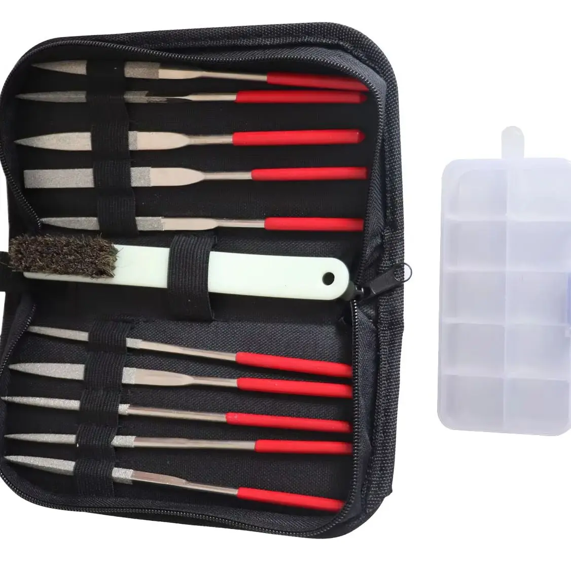 10Pcs Diamond Needle File Set Precision Metal Polishing Wood Carving Hand Tools for Jewelry 3D Print Model Craft with Brush
10Pcs Diamond Needle File Set Precision Metal Polishing Wood Carving Hand Tools for Jewelry 3D Print Model Craft with Brush