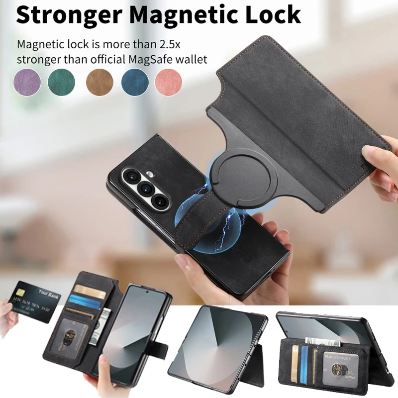 2 IN 1 Magnetic Leather Wallet Phone Case for Samsung Galaxy Z Fold 7 6 5 4 3 fold7 fold6 fold5 fold4 fold3 Cards Holder Cover
2 IN 1 Magnetic Leather Wallet Phone Case for Samsung Galaxy Z Fold 7 6 5 4 3 fold7 fold6 fold5 fold4 fold3 Cards Holder Cover