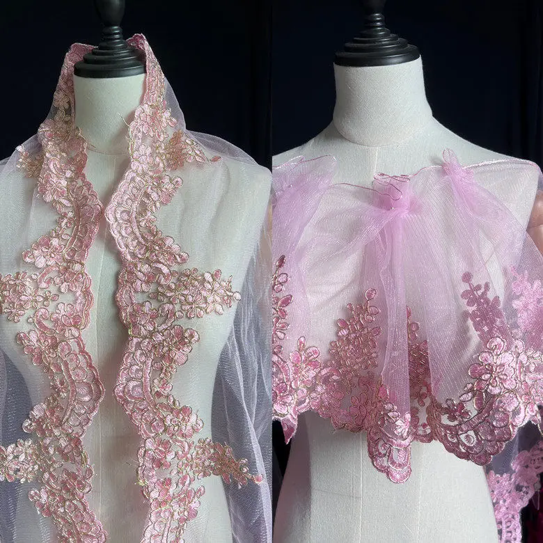 3-yard Pink Boned Lace Extra-wide Boned Lace Embroidered Lace for Wedding Dresses Children's Fashion Accessories 26cm Wide
3-yard Pink Boned Lace Extra-wide Boned Lace Embroidered Lace for Wedding Dresses Children's Fashion Accessories 26cm Wide
