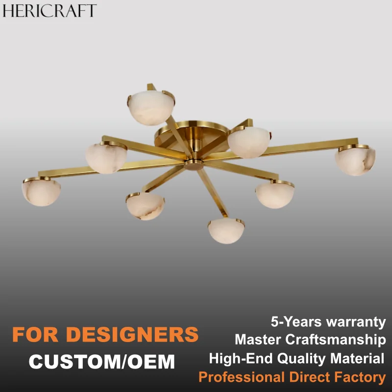 Stunning Brass Flush Mount 8-Light Staggered Arm Ceiling Light With Alabaster For Home Office 110V UL Standard
Stunning Brass Flush Mount 8-Light Staggered Arm Ceiling Light With Alabaster For Home Office 110V UL Standard