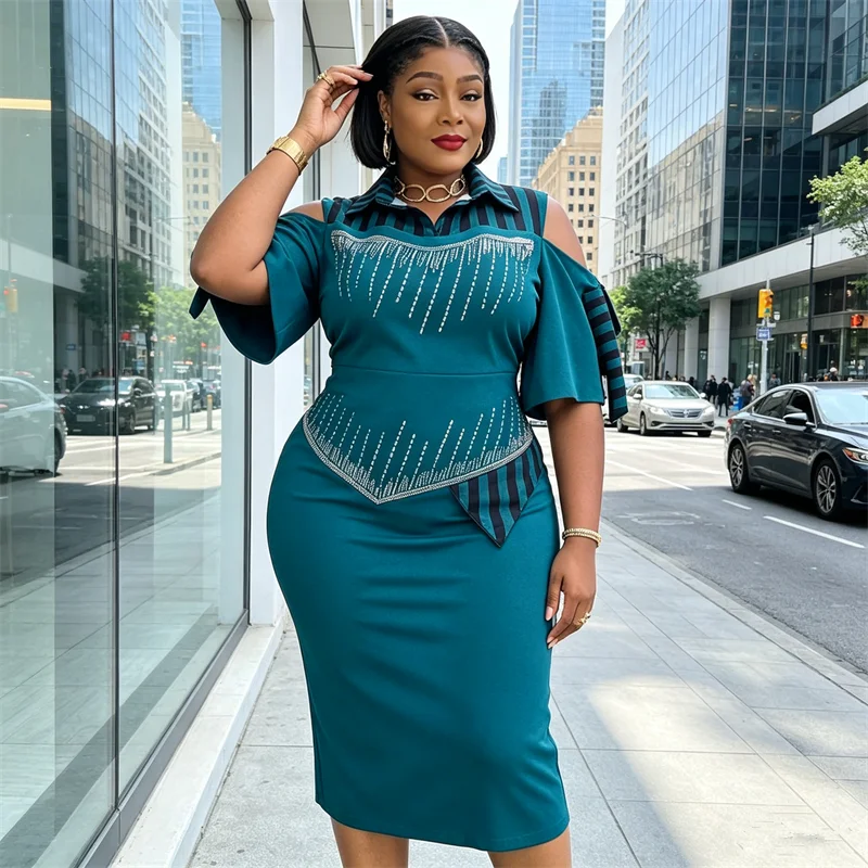 Elegant African Evening Dresses for Women Diamonds Ankara Dashiki Africa Clothing Dubai Kaftan Wedding Gown Plus Size Vestidos
Elegant African Evening Dresses for Women Diamonds Ankara Dashiki Africa Clothing Dubai Kaftan Wedding Gown Plus Size Vestidos