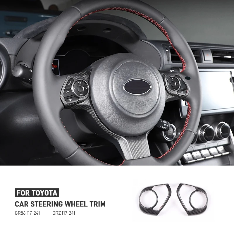 Real Carbon Fiber Car Steering Wheel Button Panel Frame Cover Trim Sticker Accessories For Subaru BRZ Toyota 86 GR86 2017-2025
Real Carbon Fiber Car Steering Wheel Button Panel Frame Cover Trim Sticker Accessories For Subaru BRZ Toyota 86 GR86 2017-2025