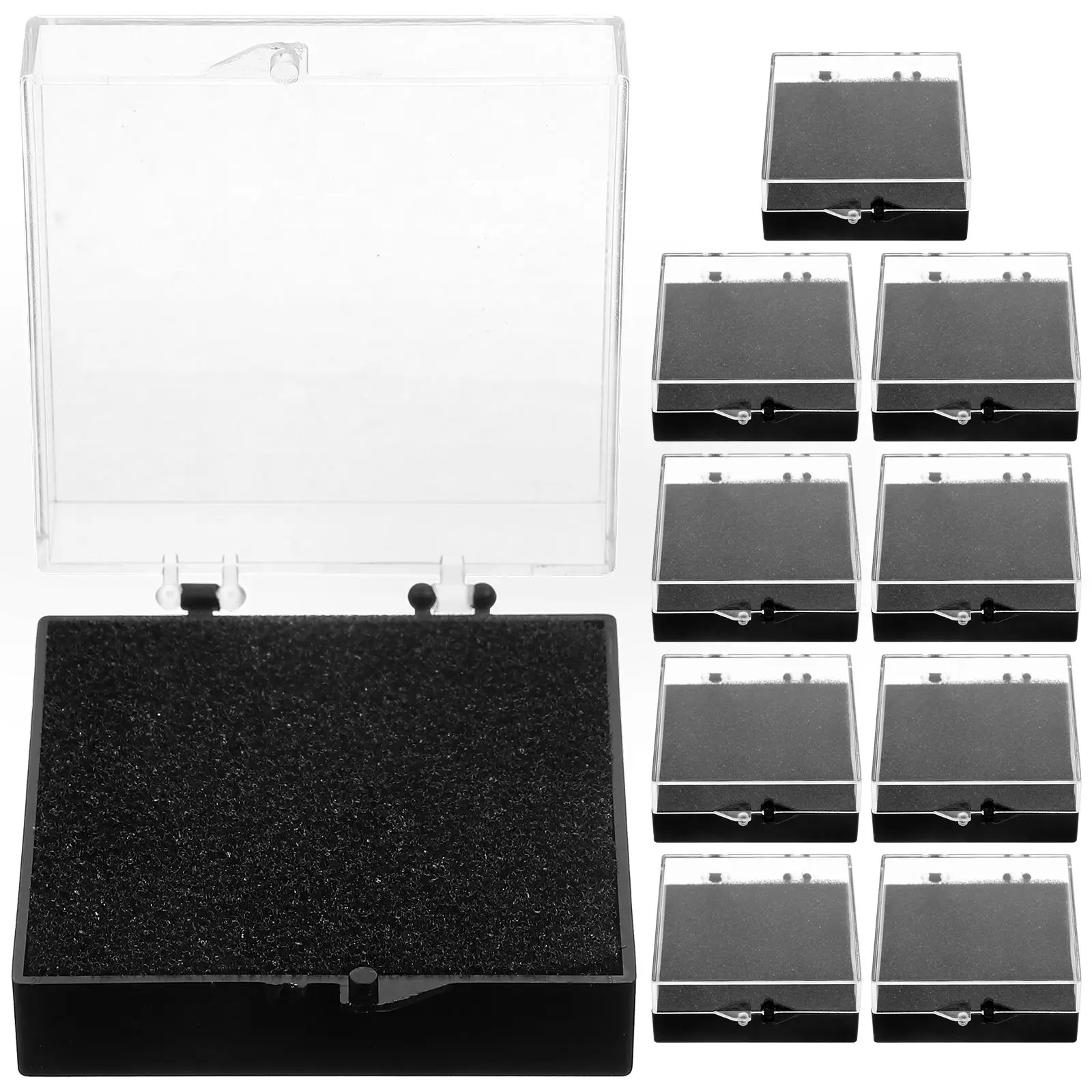 10 Pcs Display Box 56x56x22mm Black Sponge Badge Lapel Pin Jewelry Sample Organizer Gift Case Storage
10 Pcs Display Box 56x56x22mm Black Sponge Badge Lapel Pin Jewelry Sample Organizer Gift Case Storage