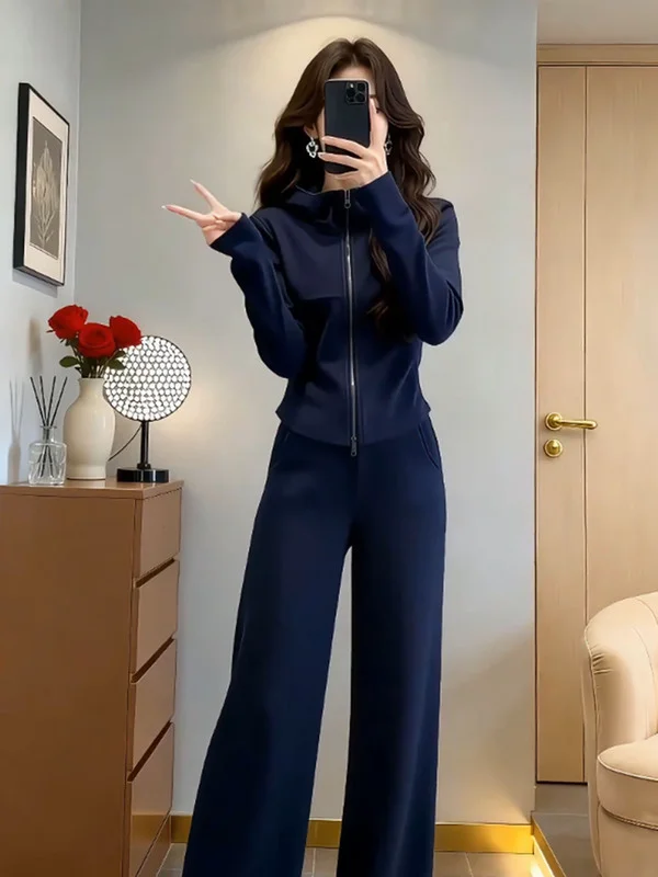 Fashionable Sporty Casual Spring 2026 Women's Set Hoodie Wide Leg Pants Two Piece Set Stylish Comfortable Polyester Fiber
Fashionable Sporty Casual Spring 2026 Women's Set Hoodie Wide Leg Pants Two Piece Set Stylish Comfortable Polyester Fiber