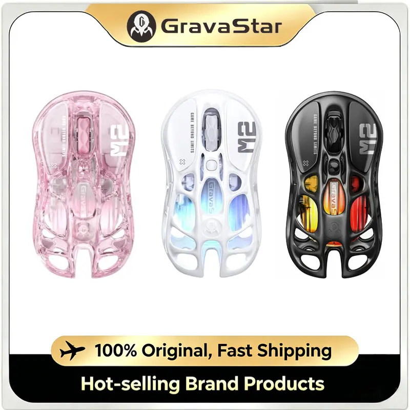 GravaStar M2 Wireless Gaming Mouse, Transparent Pink Cool Bluetooth Ergonomic RGB Mice for Laptop PC Gaming Office
GravaStar M2 Wireless Gaming Mouse, Transparent Pink Cool Bluetooth Ergonomic RGB Mice for Laptop PC Gaming Office