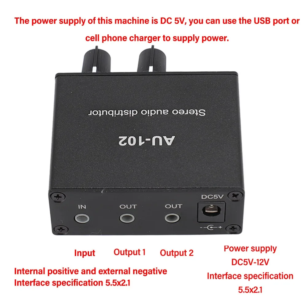 1 Input 2 Output 2 Channel Sound Amplifier Independent Control Plug and Play Sound Preamplifier 3.5mm Stereo Amplifier
1 Input 2 Output 2 Channel Sound Amplifier Independent Control Plug and Play Sound Preamplifier 3.5mm Stereo Amplifier