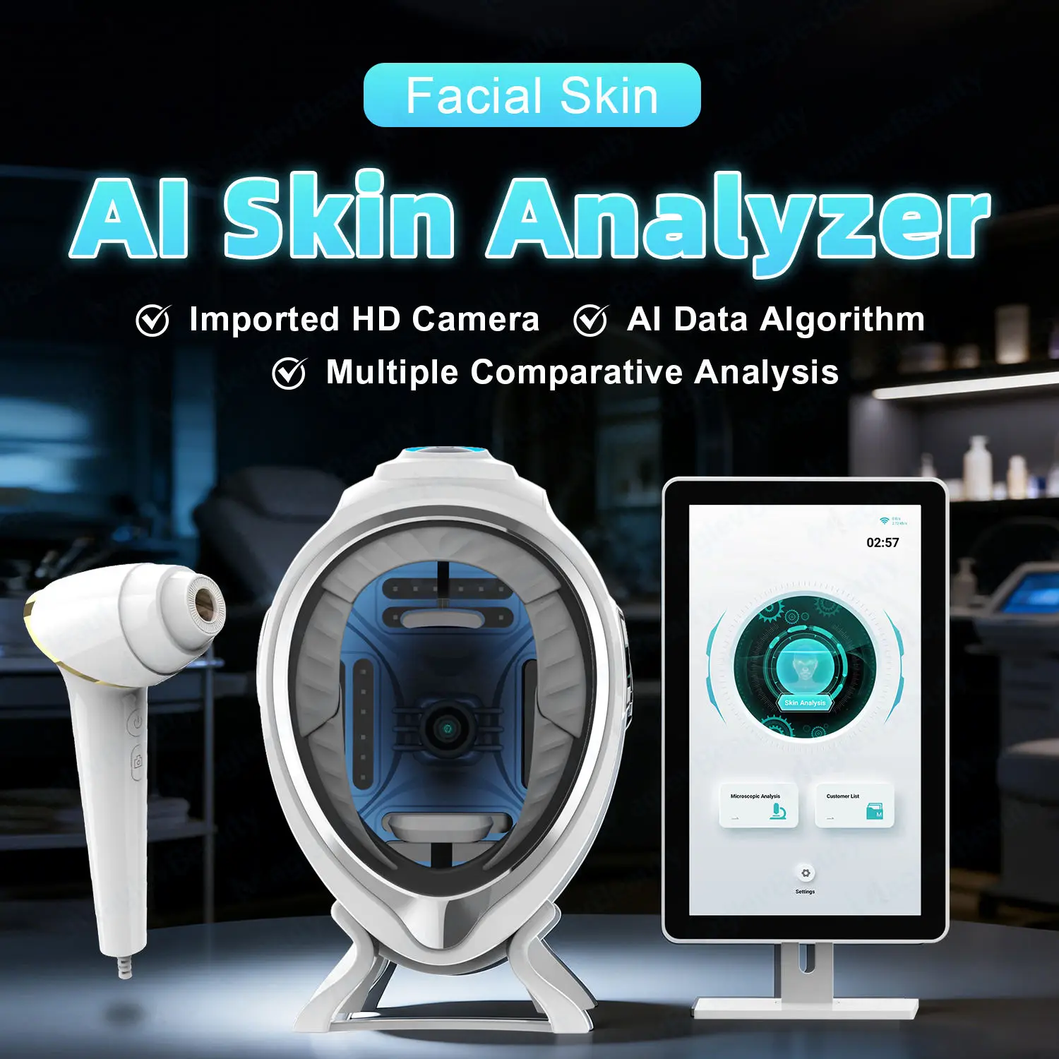 3D Skin Scanner Care Facial Analyzer Monitor Machine Magic Mirror Portable TestingEnglish Detector Face Camera Test Analysis
3D Skin Scanner Care Facial Analyzer Monitor Machine Magic Mirror Portable TestingEnglish Detector Face Camera Test Analysis