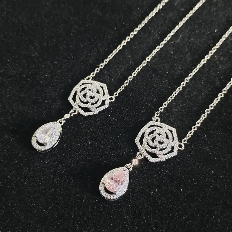 MDL Moissanit1 Style Rose Long Tassel Necklace Plated 18k Fashion Sparkling Collarbone Chain Personalised Clothes
MDL Moissanit1 Style Rose Long Tassel Necklace Plated 18k Fashion Sparkling Collarbone Chain Personalised Clothes