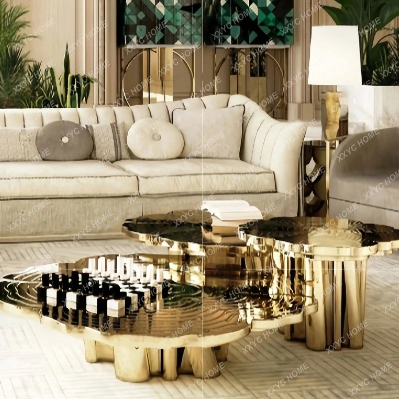 Q Small apartment living room household villa high-end special-shaped metal creative tea table round
Q Small apartment living room household villa high-end special-shaped metal creative tea table round