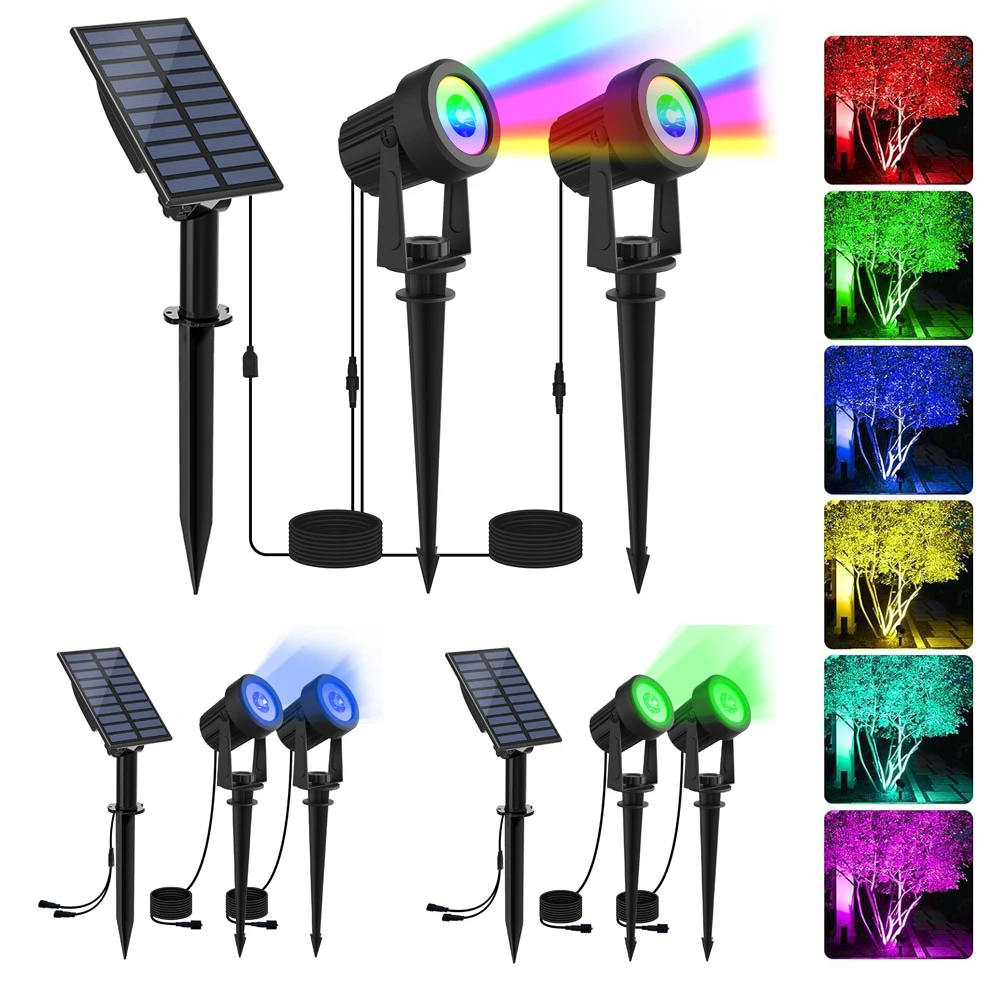 RGB Solar Spotlights for Tree Landscape Color Changing Waterproof Garden Lights Christmas Halloween Outdoor Decor Solar Lamp
RGB Solar Spotlights for Tree Landscape Color Changing Waterproof Garden Lights Christmas Halloween Outdoor Decor Solar Lamp