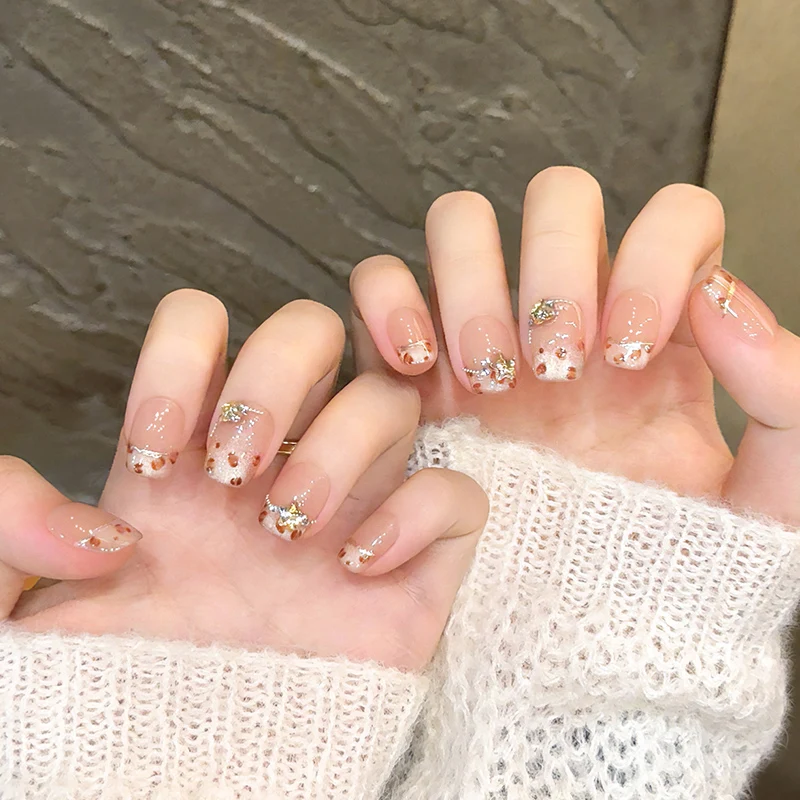 10pcs Leopard Dot Reusable False Nails Art Ballerina Press On Nail Tips Full Cover Artificial French Design Fake Nails Set
10pcs Leopard Dot Reusable False Nails Art Ballerina Press On Nail Tips Full Cover Artificial French Design Fake Nails Set