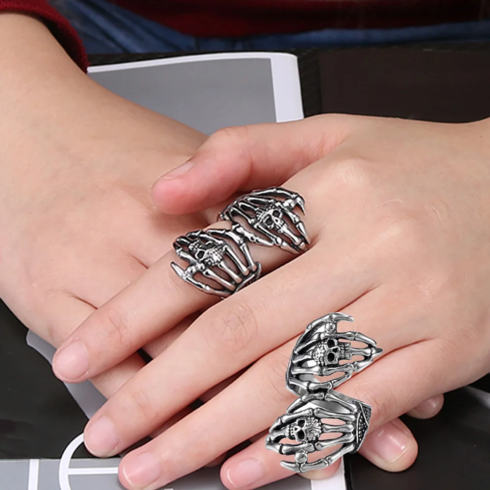 7/8/9/10 Stainless Steel Silver Color Skeleton Claws Men Women Ring Waterproof Skull Shape Finger Jewelry Drop Shiping
7/8/9/10 Stainless Steel Silver Color Skeleton Claws Men Women Ring Waterproof Skull Shape Finger Jewelry Drop Shiping