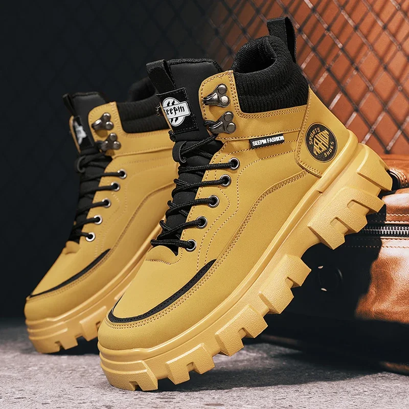 High Top Fashion Work Shoes Casual Luxury Retro Men Leather Sneakers for Mens Tennis Athletic Shoe 2025 New Man Outdoor Footwear
High Top Fashion Work Shoes Casual Luxury Retro Men Leather Sneakers for Mens Tennis Athletic Shoe 2025 New Man Outdoor Footwear