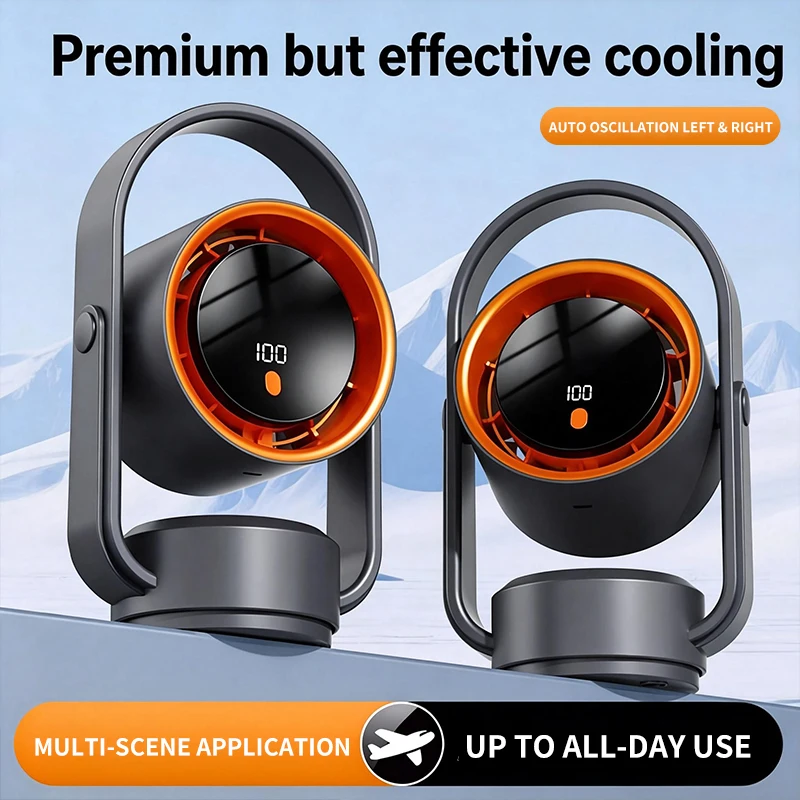 USB Rechargeable Portable Desk Fan 100-Speed Oscillating LED Display Timable Strong Wind for Office Dorm Outdoor
USB Rechargeable Portable Desk Fan 100-Speed Oscillating LED Display Timable Strong Wind for Office Dorm Outdoor