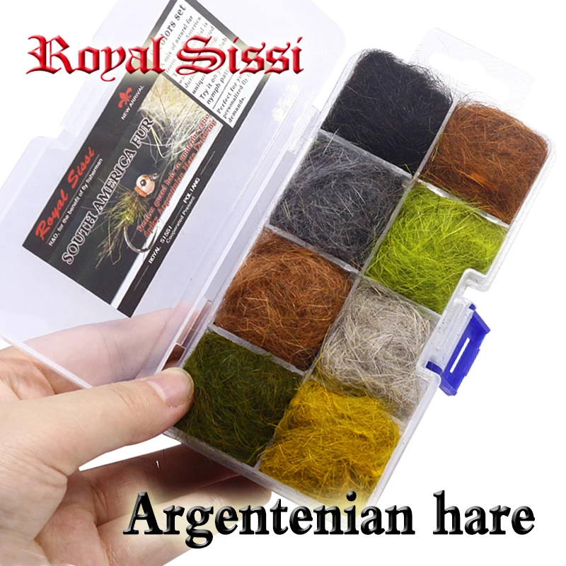 Royal Sissi 8colors dispenser fly tying Argentinian Hare dubbing unique full bodied spiky nymph dub trout fly tying materials
Royal Sissi 8colors dispenser fly tying Argentinian Hare dubbing unique full bodied spiky nymph dub trout fly tying materials