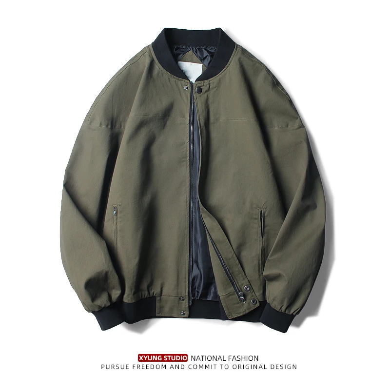 Men's Baseball Sle ort Jaet Loose Fit Simple Stand Collar orm Autumn Outerwear Faionable Japanese Flight Suit
Men's Baseball Sle ort Jaet Loose Fit Simple Stand Collar orm Autumn Outerwear Faionable Japanese Flight Suit