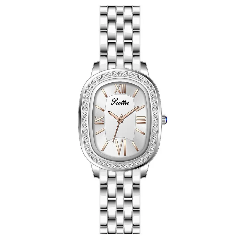Diamond-encrusted women's watch, simple temperament, thin belt, small dial, steel belt women's watch
Diamond-encrusted women's watch, simple temperament, thin belt, small dial, steel belt women's watch