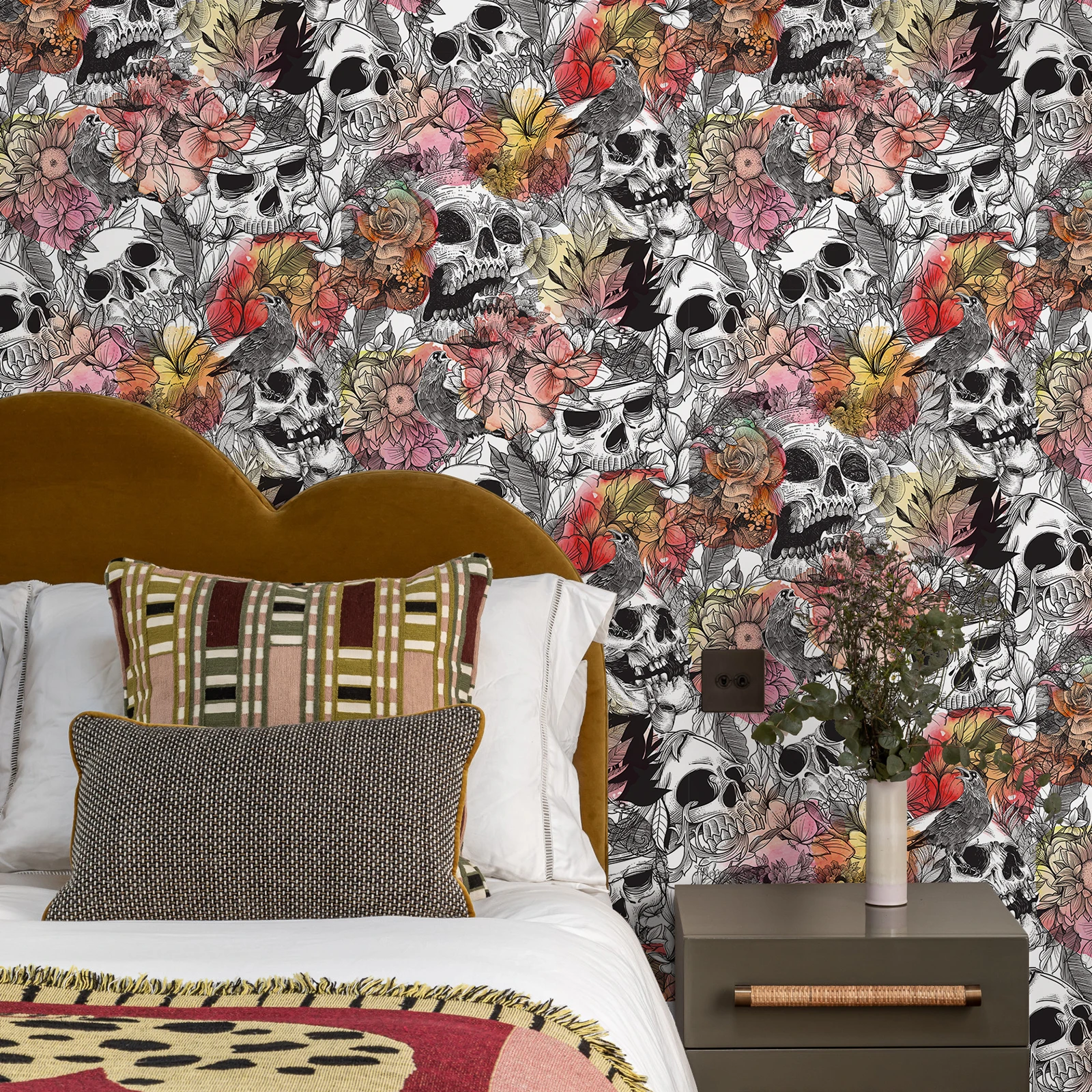 Красочные обои в виде скелета на Хэллоуин, розовый цветочный белый череп, Настенный декор, самоклеящиеся виниловые настенные наклейки для шкафа, наклейки для шкафа
Красочные обои в виде скелета на Хэллоуин, розовый цветочный белый череп, Настенный декор, самоклеящиеся виниловые настенные наклейки для шкафа, наклейки для шкафа