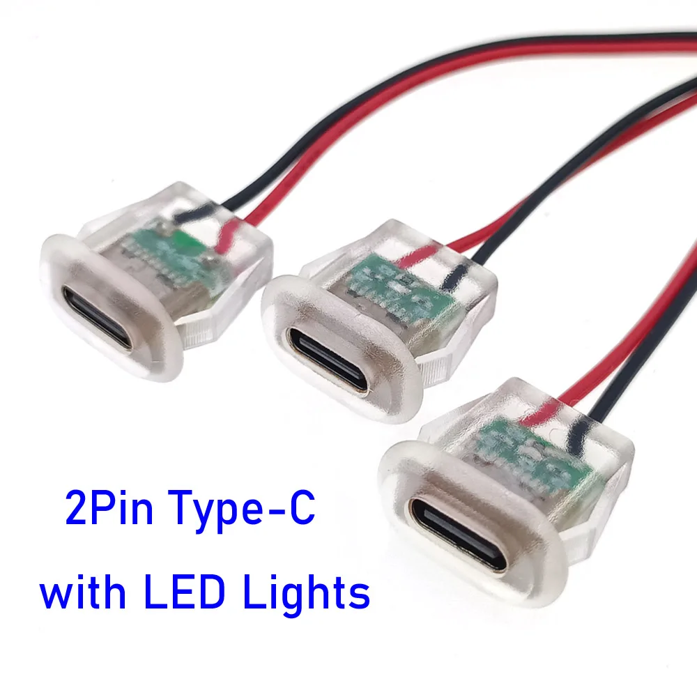 2pin USB Type C 3A Input Type Charging Socket With LED Lights Plate Waterproof USB-C Power Port TYPE-C Female Connector Jack
2pin USB Type C 3A Input Type Charging Socket With LED Lights Plate Waterproof USB-C Power Port TYPE-C Female Connector Jack