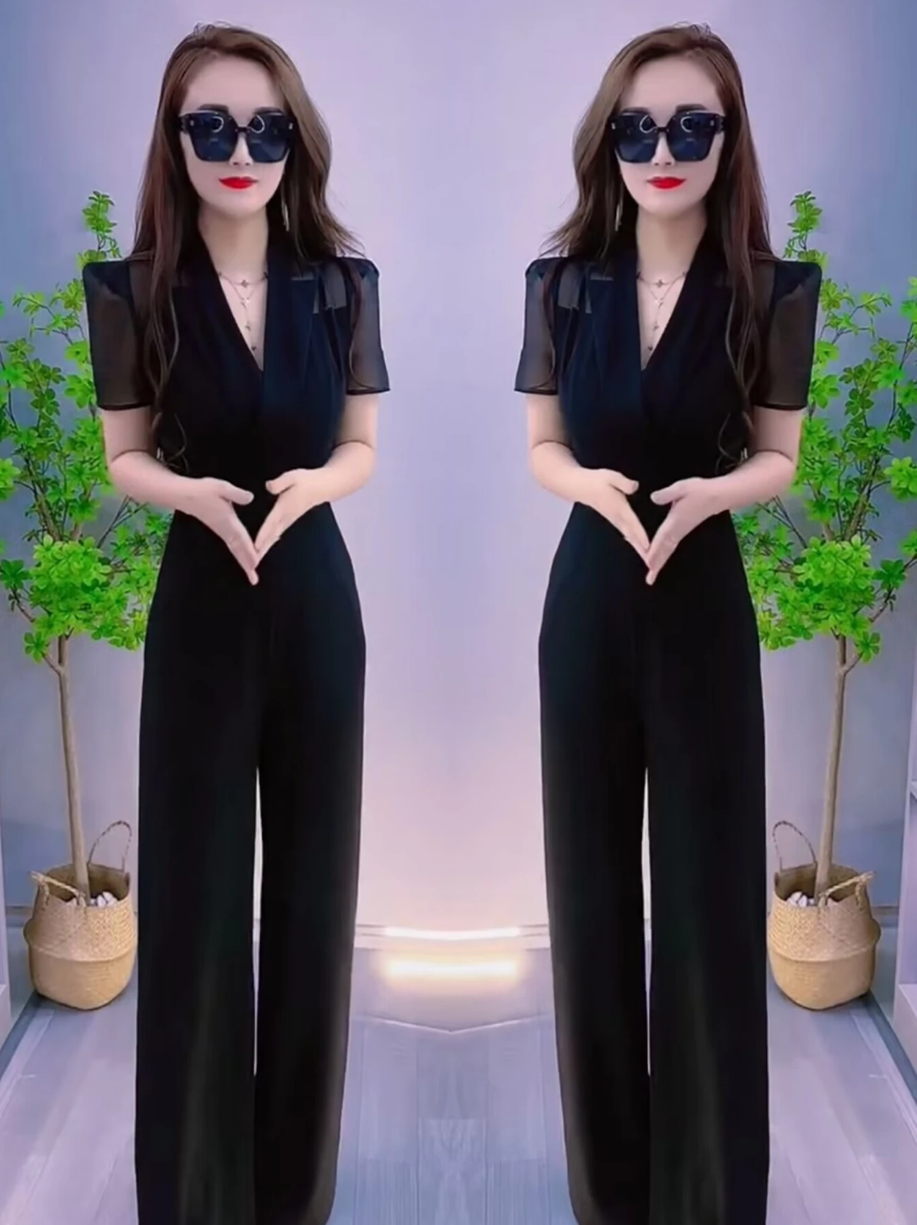 Fashionable High-Waist Straight-Leg Jumpsuit Set Women's Summer Thin New Style Elegant One-Piece Suiting Commute Long Pants
Fashionable High-Waist Straight-Leg Jumpsuit Set Women's Summer Thin New Style Elegant One-Piece Suiting Commute Long Pants