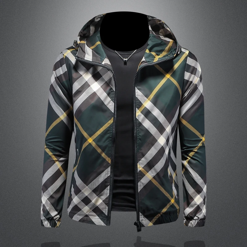 2025 Plaid Allover Printed Men's Jackets Luxury Hooded Zipper Sport Casual Male Caots Spring Autumn Man Overcoat Plus Size 5XL
2025 Plaid Allover Printed Men's Jackets Luxury Hooded Zipper Sport Casual Male Caots Spring Autumn Man Overcoat Plus Size 5XL
