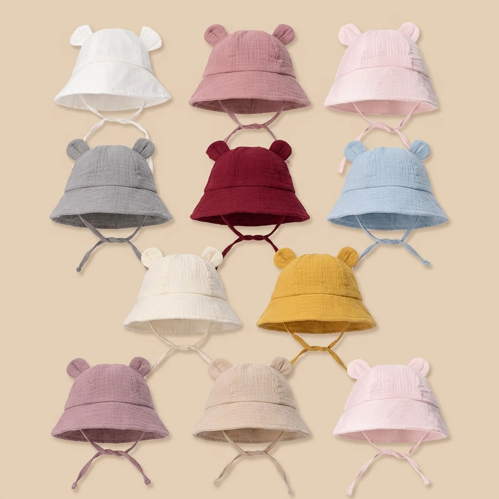 Summer Baby Solid Color Gauze Bucket Hat New Rabbit Ear Fisherman Hat C
Summer Baby Solid Color Gauze Bucket Hat New Rabbit Ear Fisherman Hat C