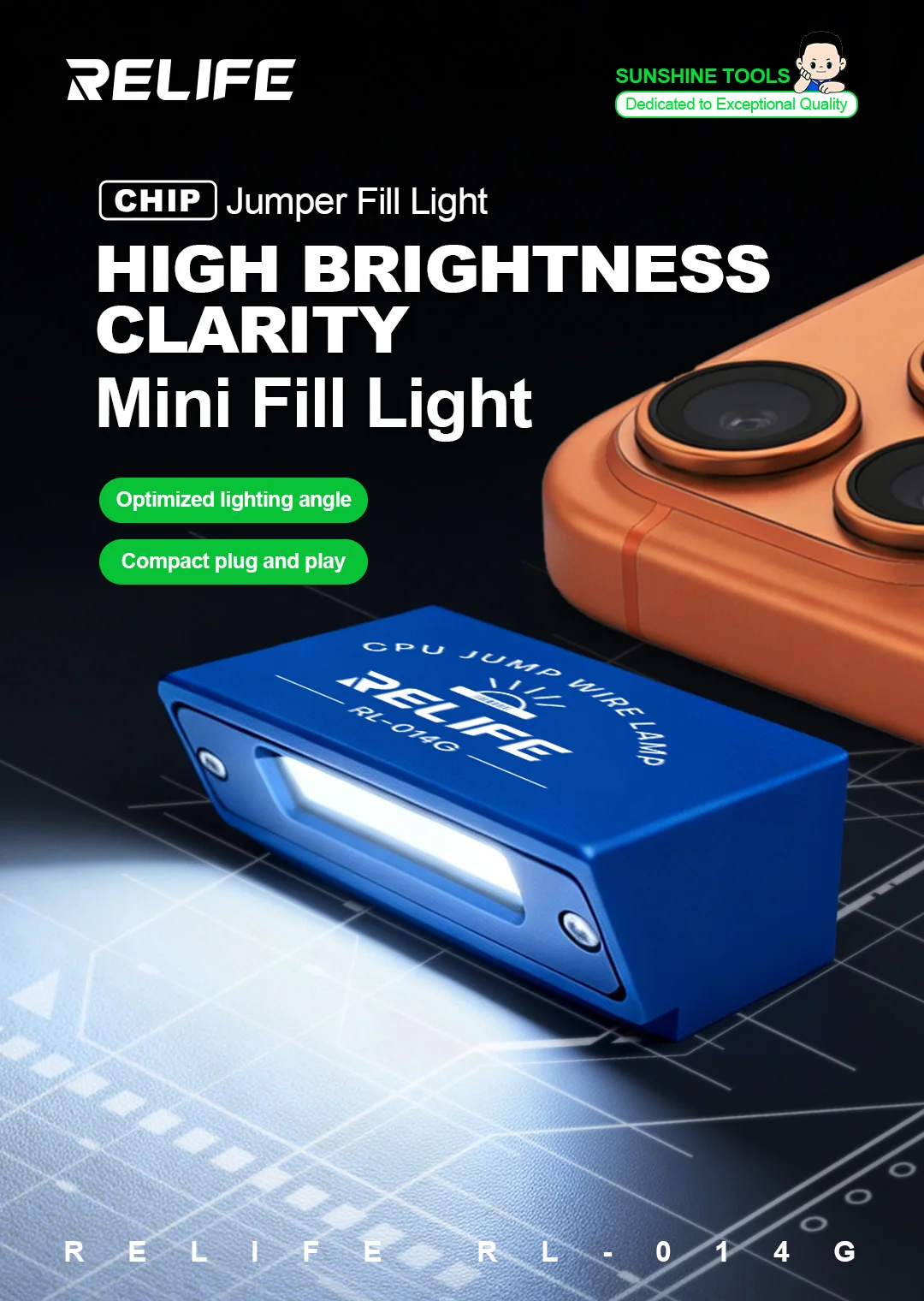 RELIFE RL-014G Chip Flying Wire Small Light Type-C Plug and Play Light Mobile CPU Chip Flying Wire Repair Lighting
RELIFE RL-014G Chip Flying Wire Small Light Type-C Plug and Play Light Mobile CPU Chip Flying Wire Repair Lighting