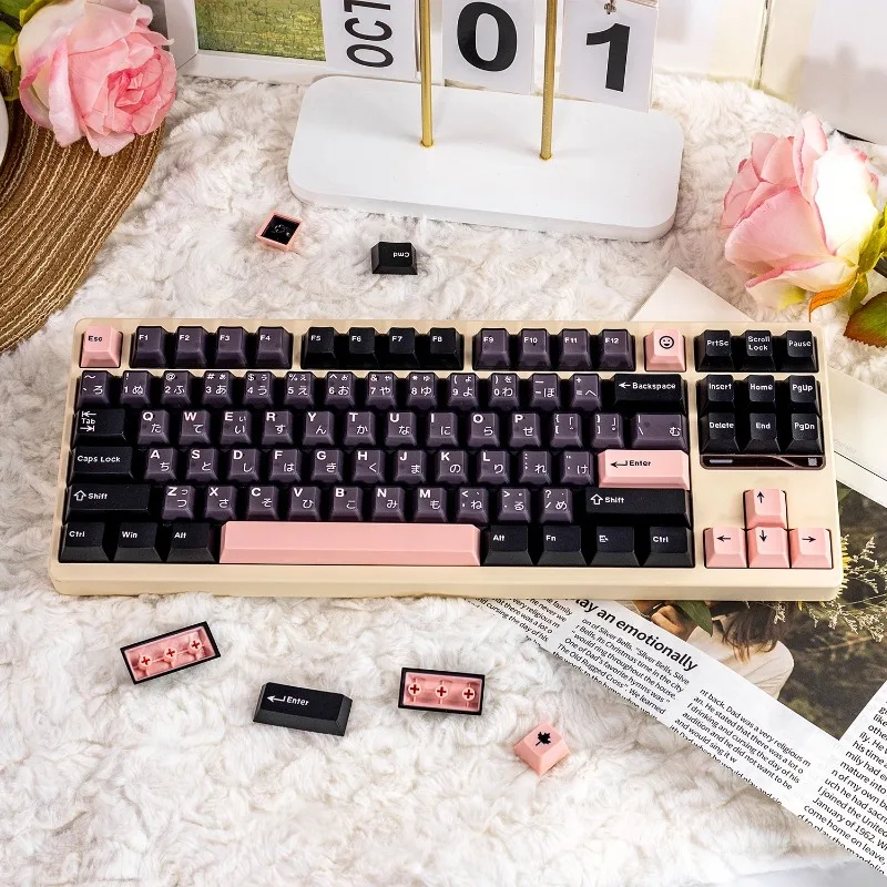 Night Sakura Theme Keycaps Pink 164 Keys PBT Dye Cherry Profile Customised Gaming Keyboard Cap for Mechanical Keyboard Gifts
Night Sakura Theme Keycaps Pink 164 Keys PBT Dye Cherry Profile Customised Gaming Keyboard Cap for Mechanical Keyboard Gifts