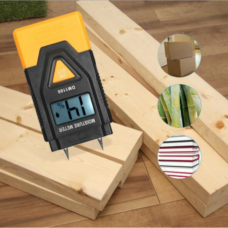 DM1100 Digital 3 in 1 LCD Display Wood Cardboard Mixed Soil Moisture Concrete Humidity Meter Hygrometer Density Detector Tool
DM1100 Digital 3 in 1 LCD Display Wood Cardboard Mixed Soil Moisture Concrete Humidity Meter Hygrometer Density Detector Tool