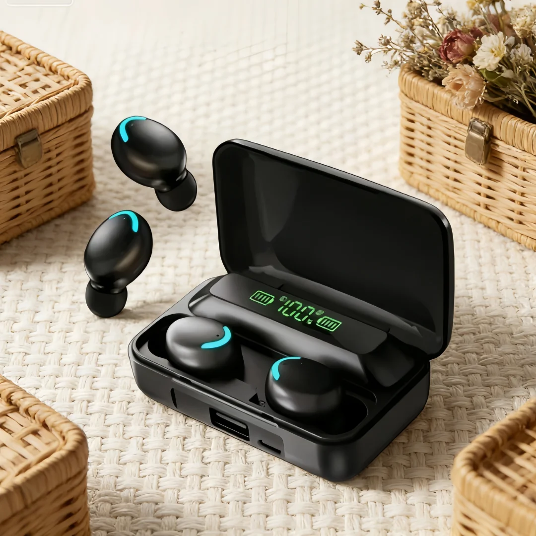 F9 TWS Wireless Earbuds 5.3 9D Stereo Sound + Digital Display Noise-Cancelling Sports In-Ear Headset with Mic
F9 TWS Wireless Earbuds 5.3 9D Stereo Sound + Digital Display Noise-Cancelling Sports In-Ear Headset with Mic